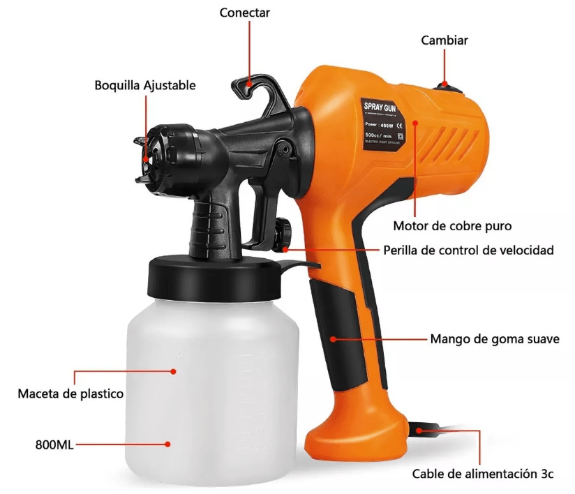 Pistola De Pintura Eléctrica