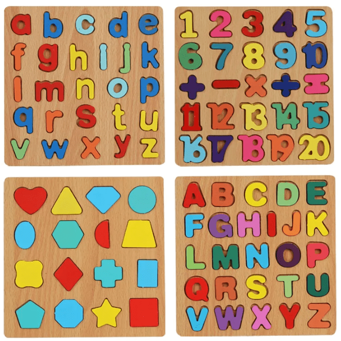 Tablero de Letras Mayúsculas  Madera