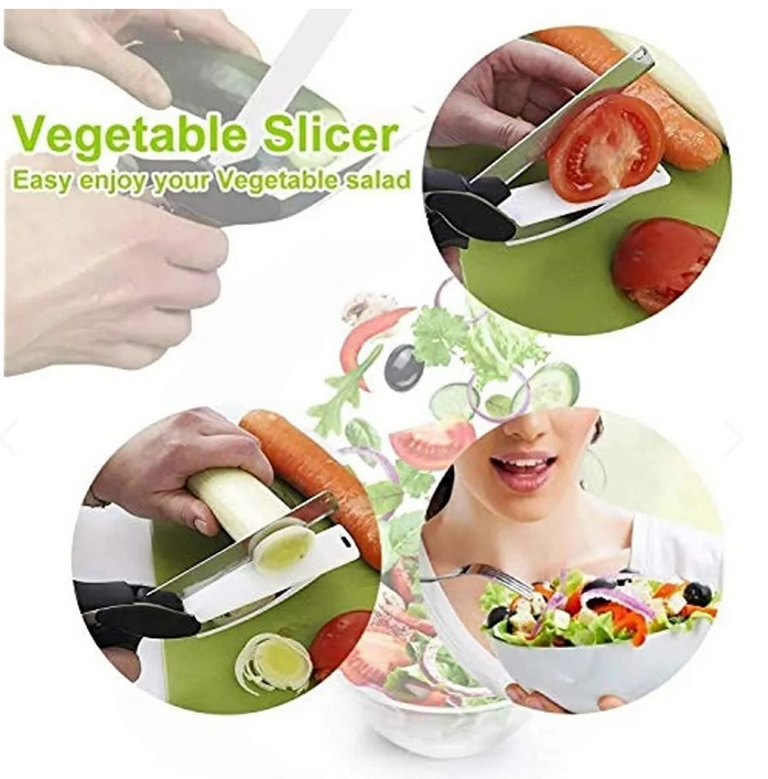 Cortador Cocina 2 En 1 Cuchillo Tijeras