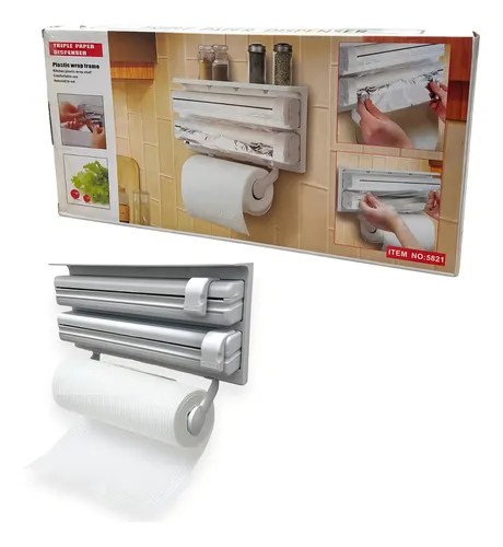 Dispensador Triple De Papel Para Cocina,