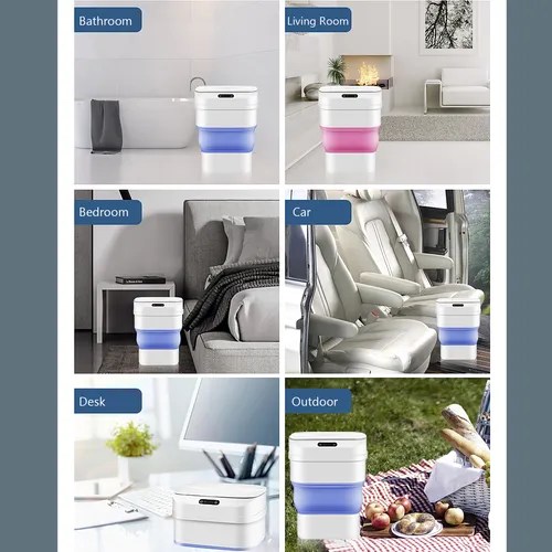 Cubo De Basura Plegable Sin Contacto Con