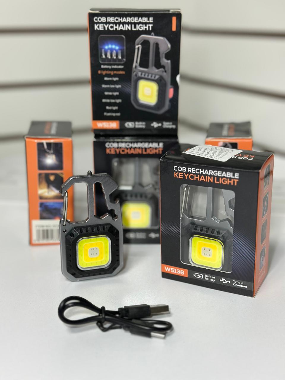 Mini Llavero con Luz LED Recargable USB