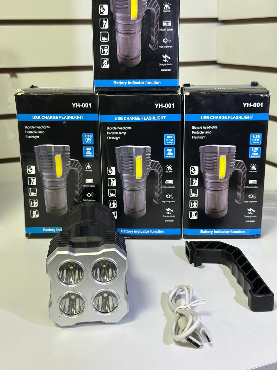 Linterna Recargable USB de Mano COB