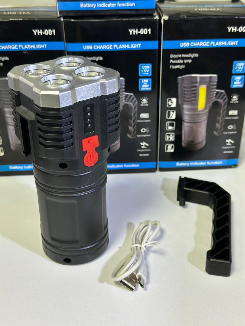 Linterna Recargable USB de Mano COB
