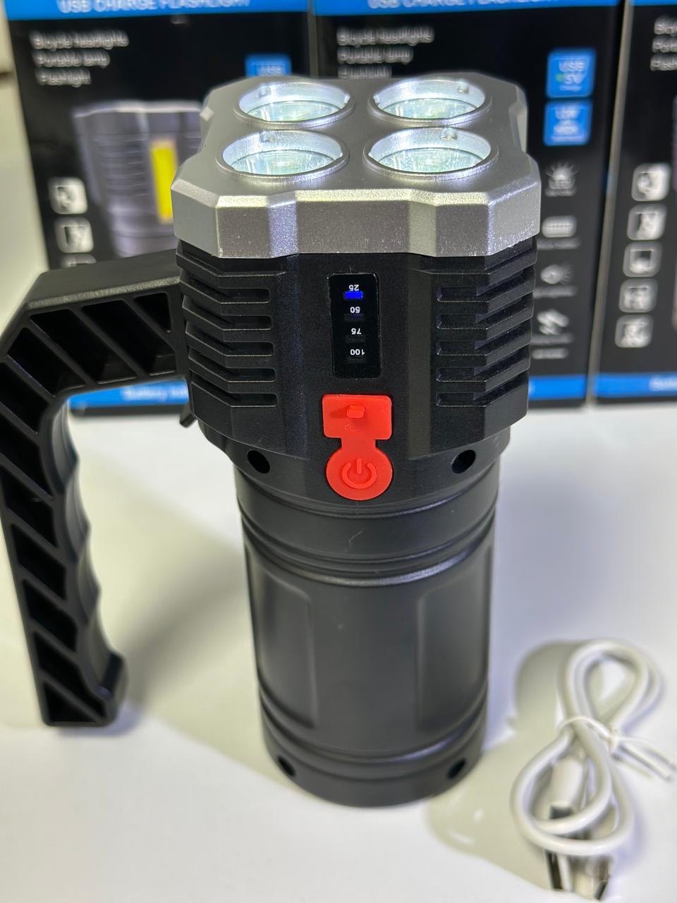 Linterna Recargable USB de Mano COB