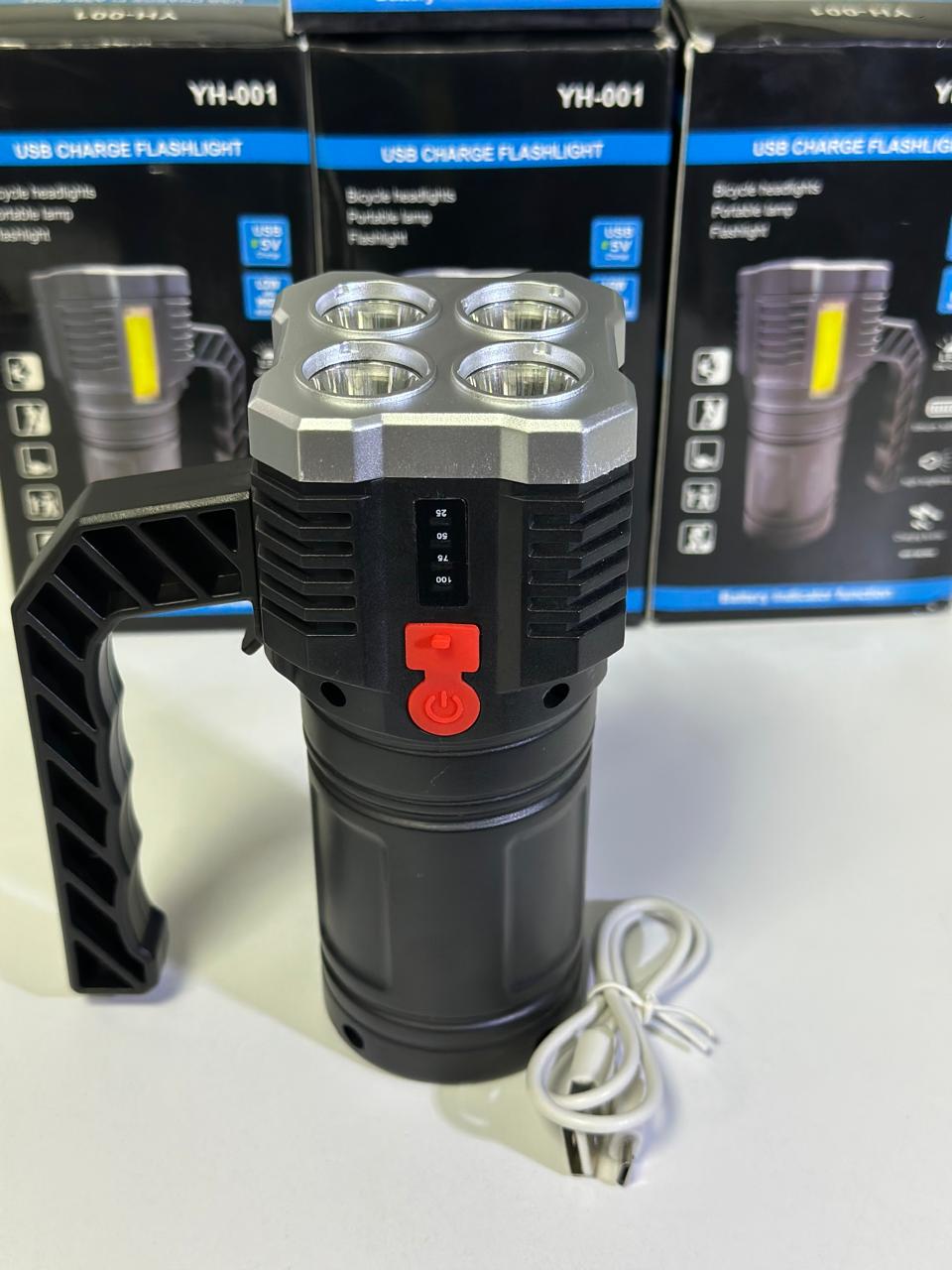 Linterna Recargable USB de Mano COB