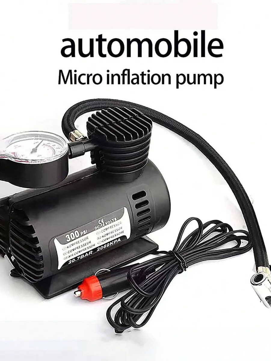 Mini Bomba De Aire Para Inflar 12v Portá