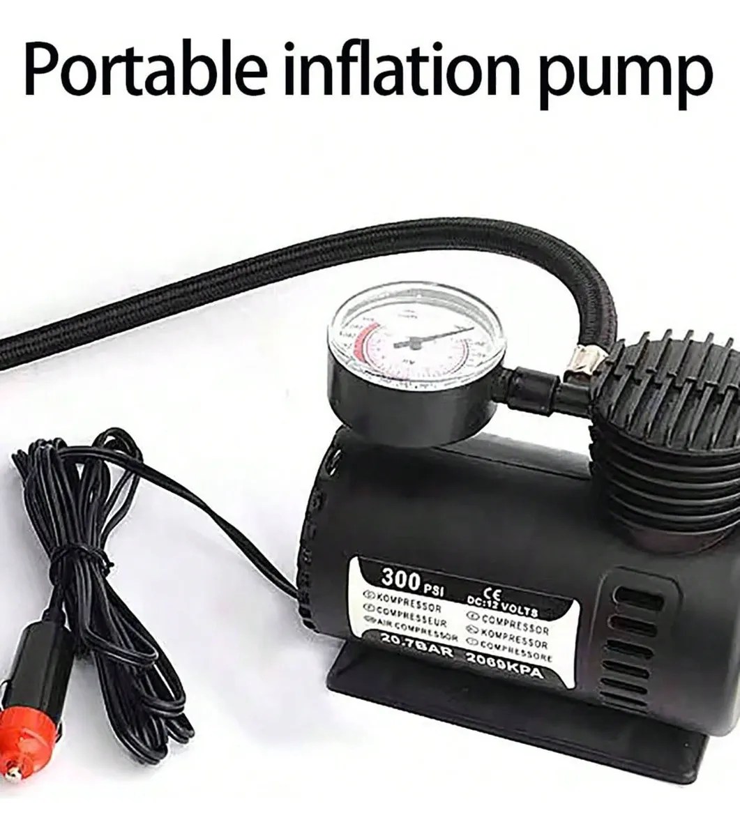 Mini Bomba De Aire Para Inflar 12v Portá