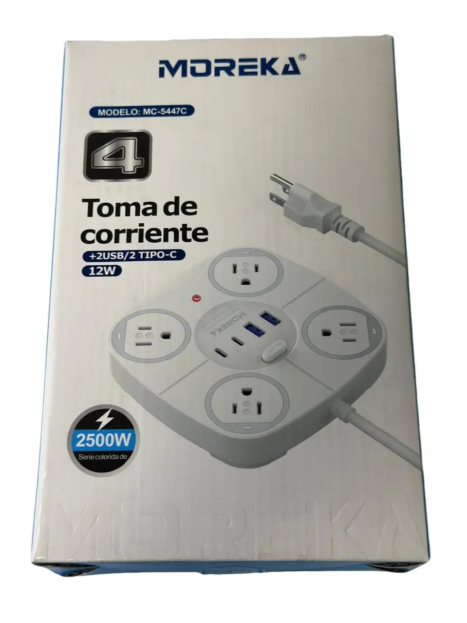 4 TOMA CORRIENTE + 2USB + 2TIPOC