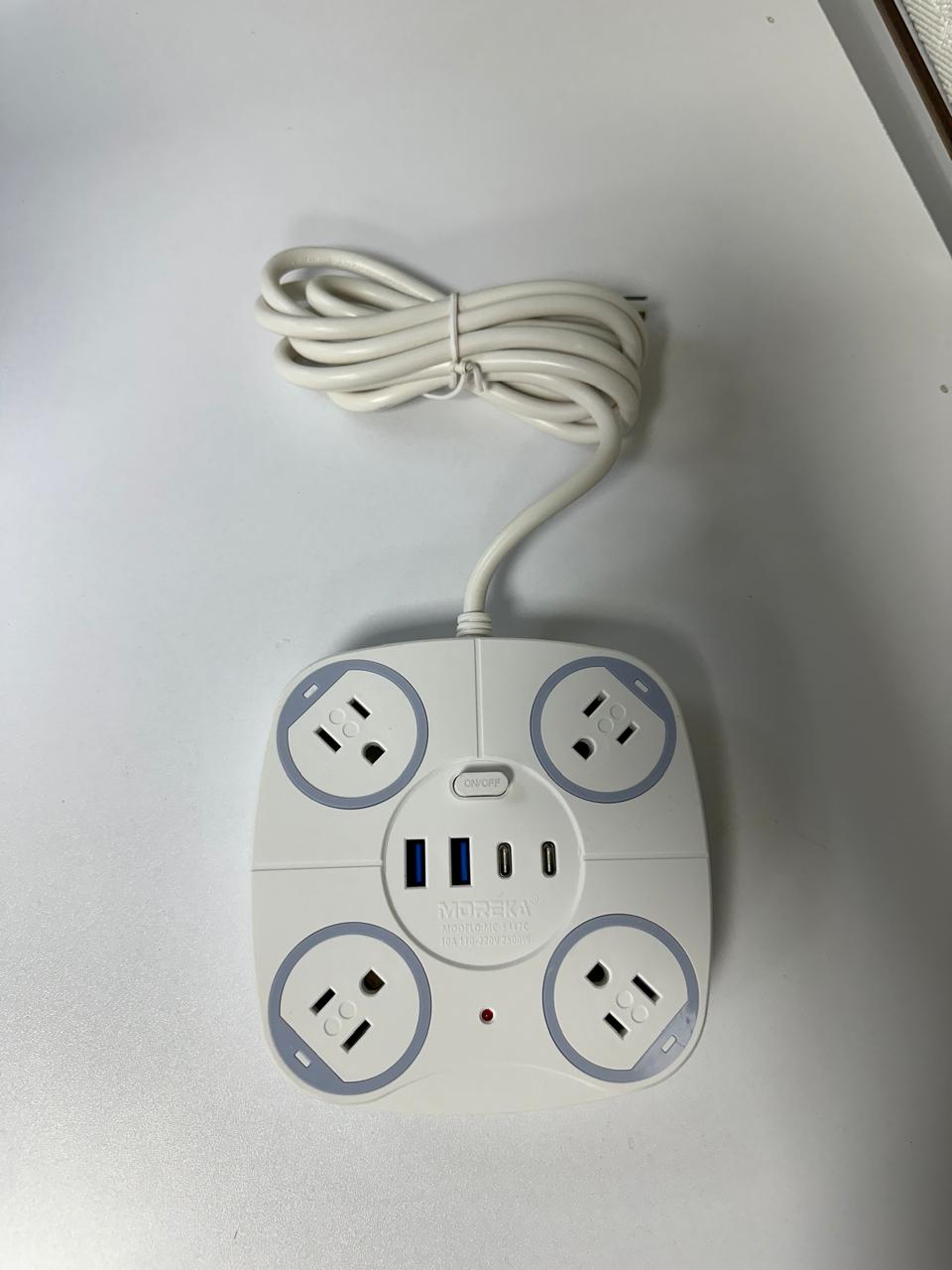 4 TOMA CORRIENTE + 2USB + 2TIPOC