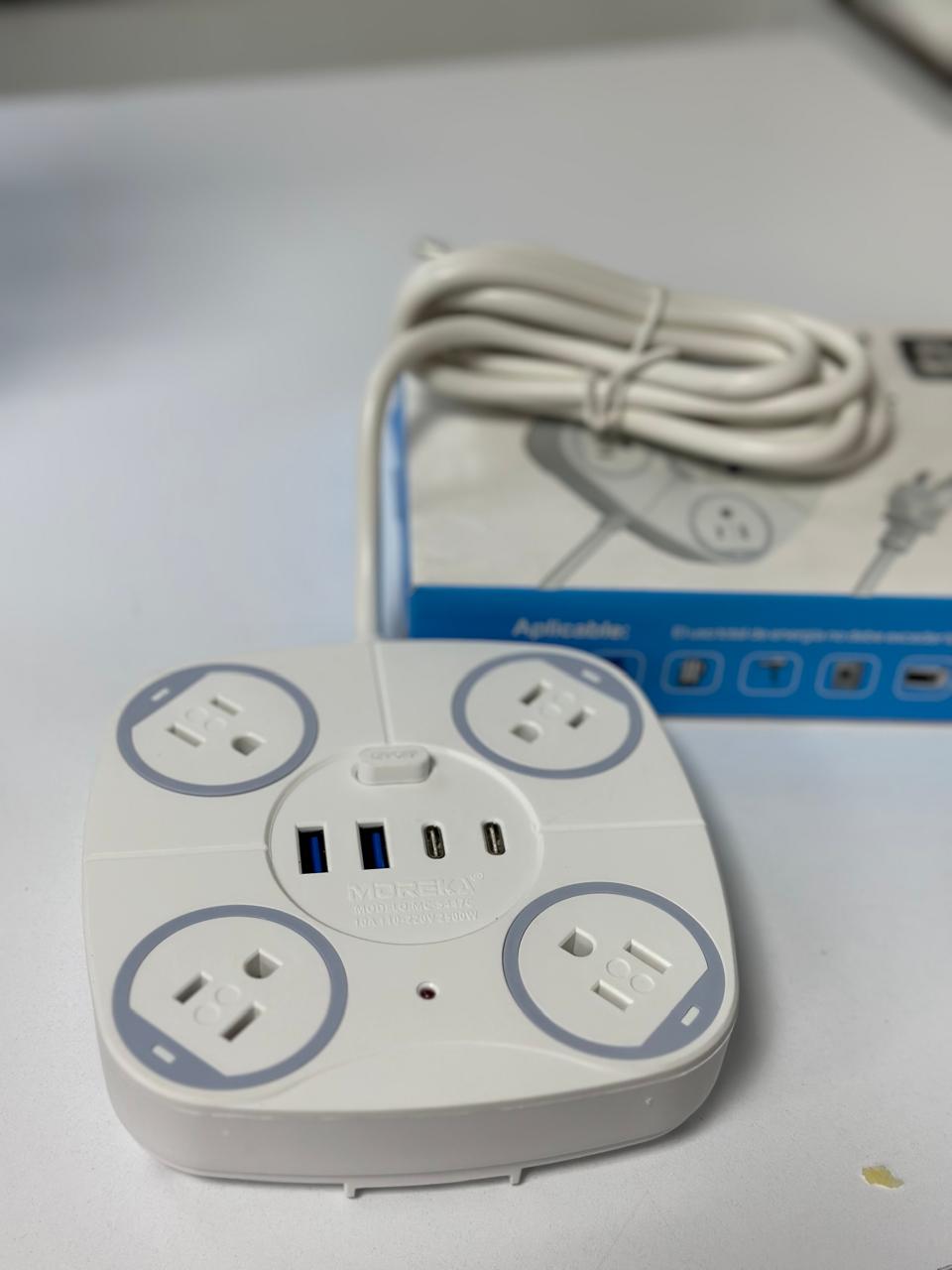 4 TOMA CORRIENTE + 2USB + 2TIPOC