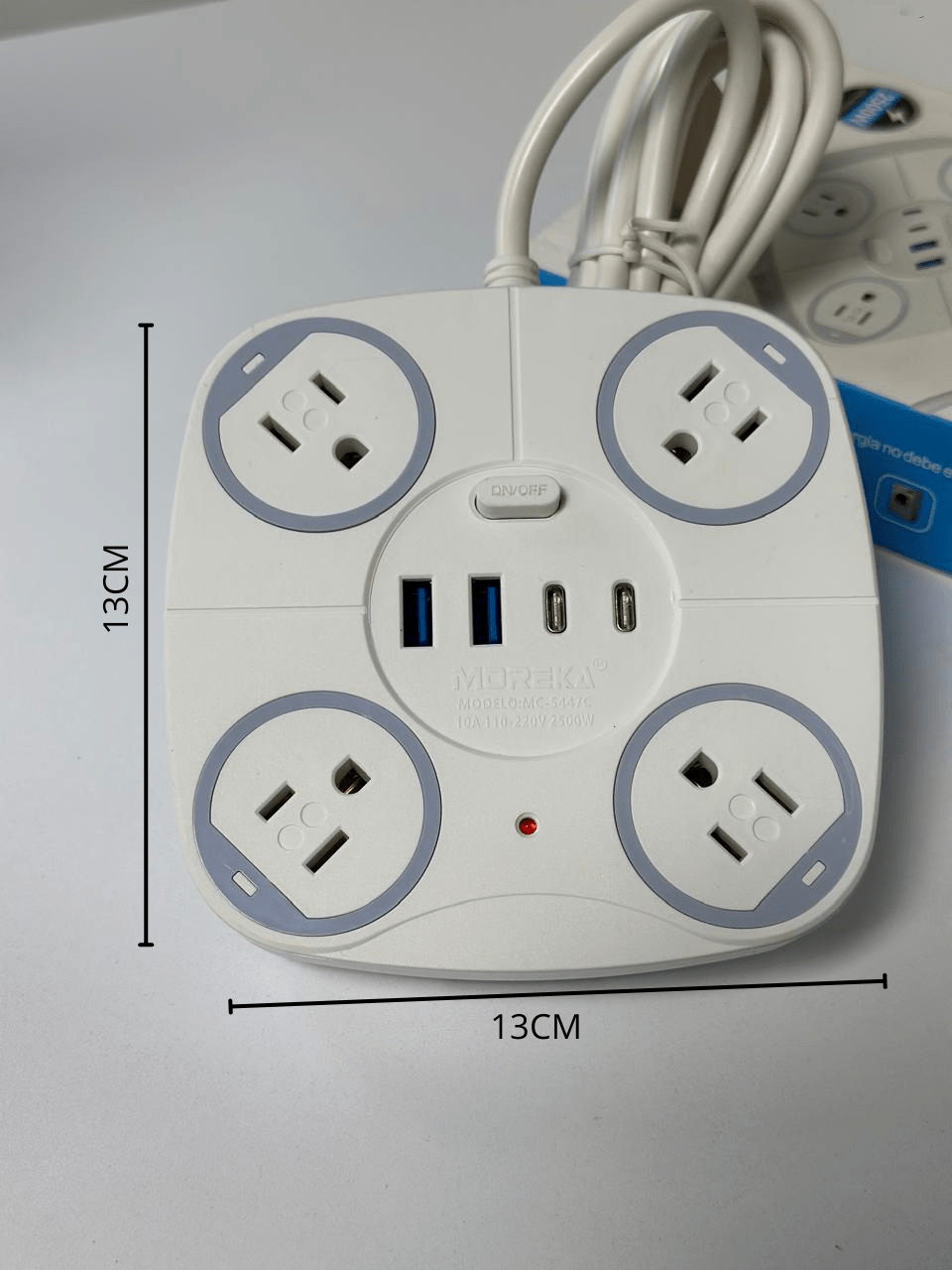 4 TOMA CORRIENTE + 2USB + 2TIPOC
