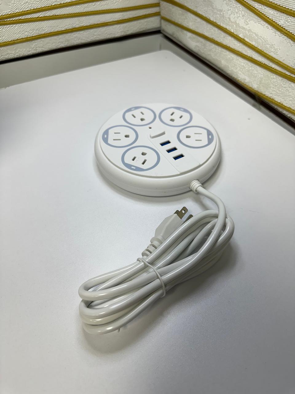 TOMA CORRIENTE 5 ENTRADAS + 3 USB MOREKA