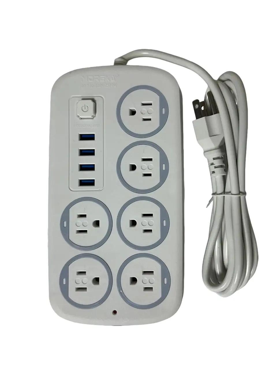 6 TOMA CORRIENTE MULTICONTACTOS + USB