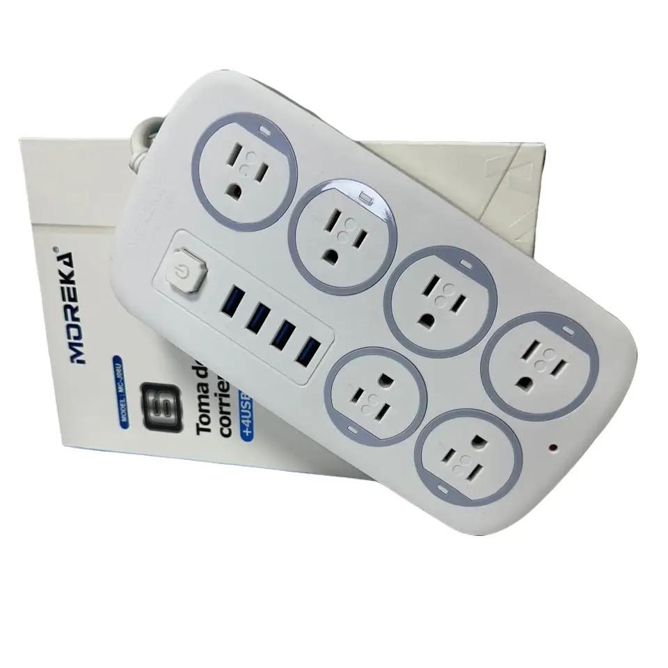 6 TOMA CORRIENTE MULTICONTACTOS + USB