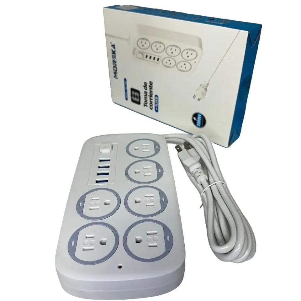 6 TOMA CORRIENTE MULTICONTACTOS + USB