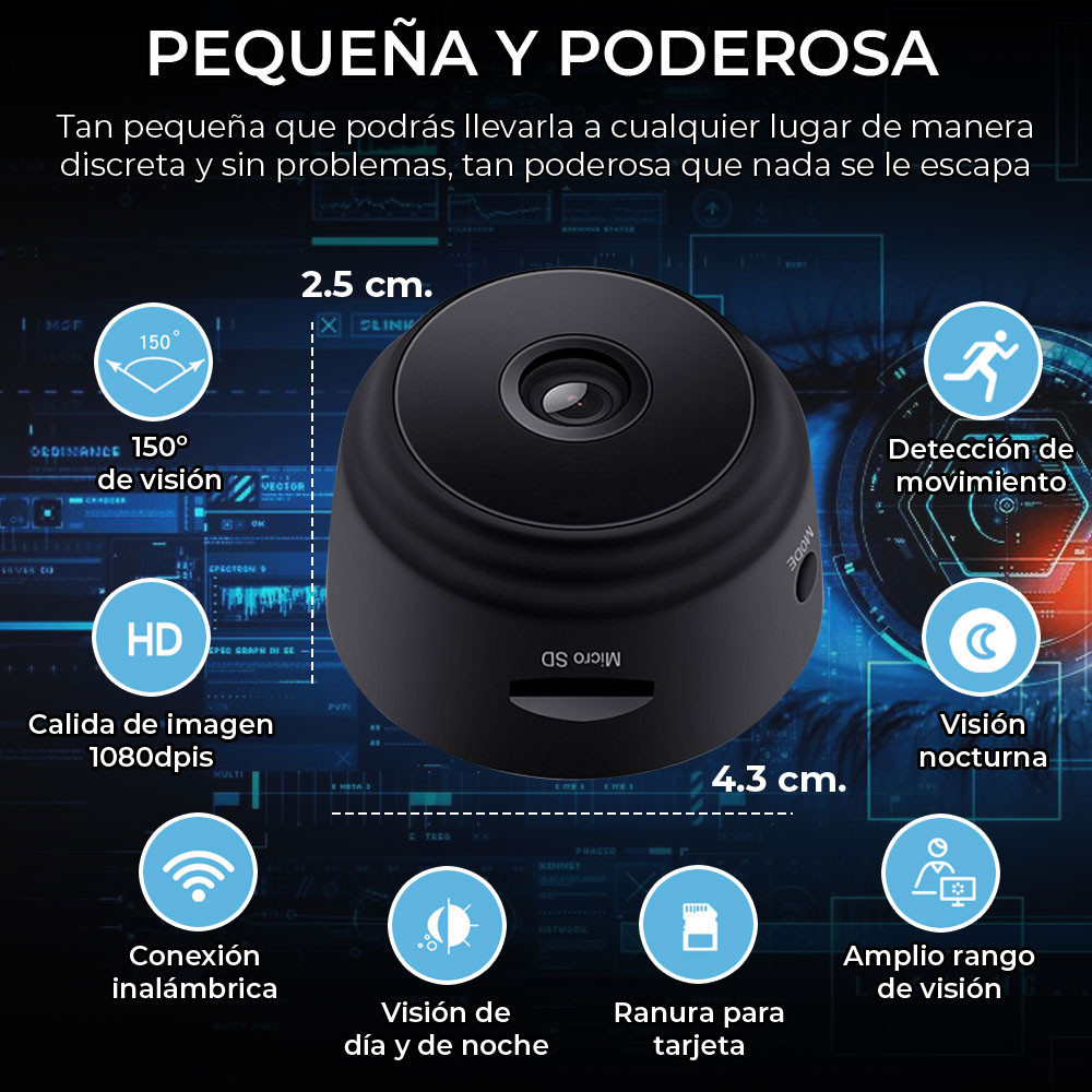 Mini Camara Wifi Vision Nocturna