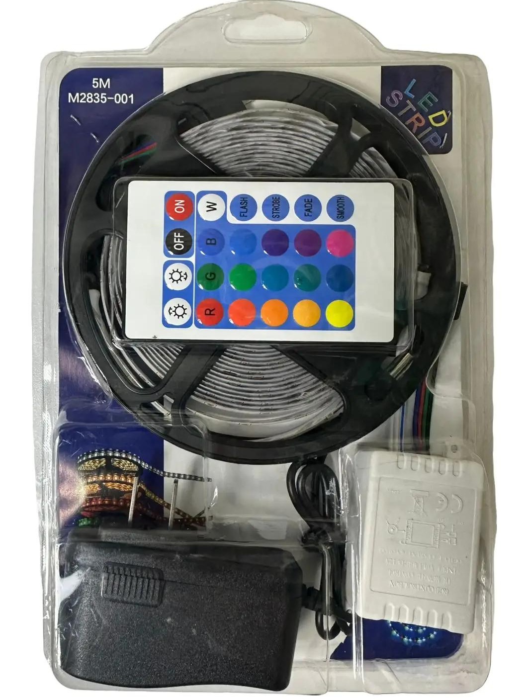 CARRETE TIRA LED RBG 5M CON CONTROL