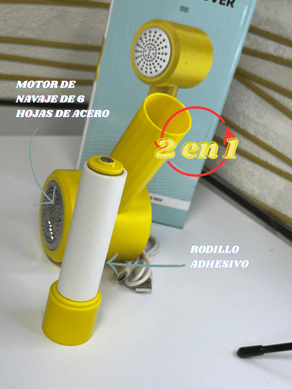 Quita Pelusa Electrico + Rodillo Adhesiv