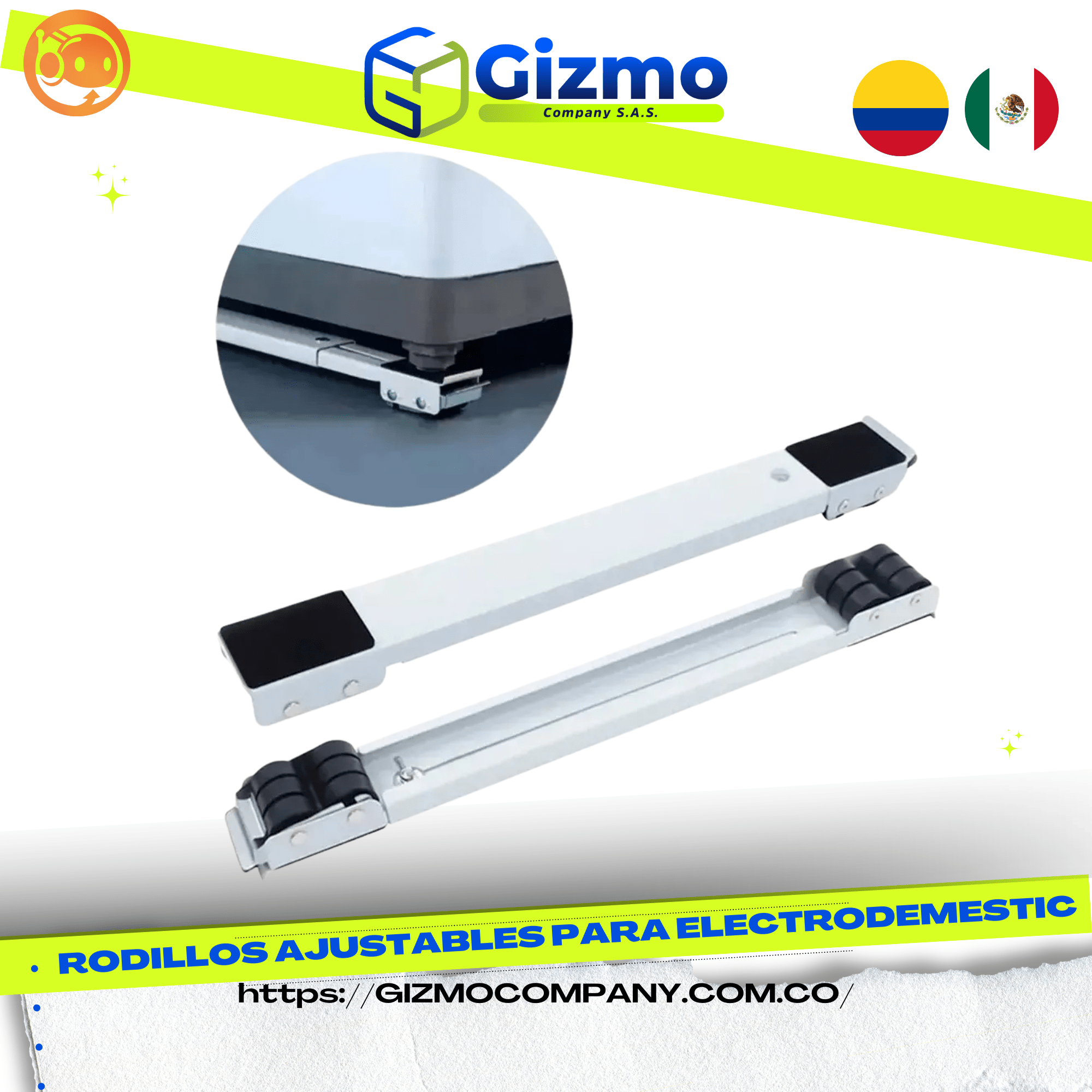 Rodillos Ajustables para Electrodemestic