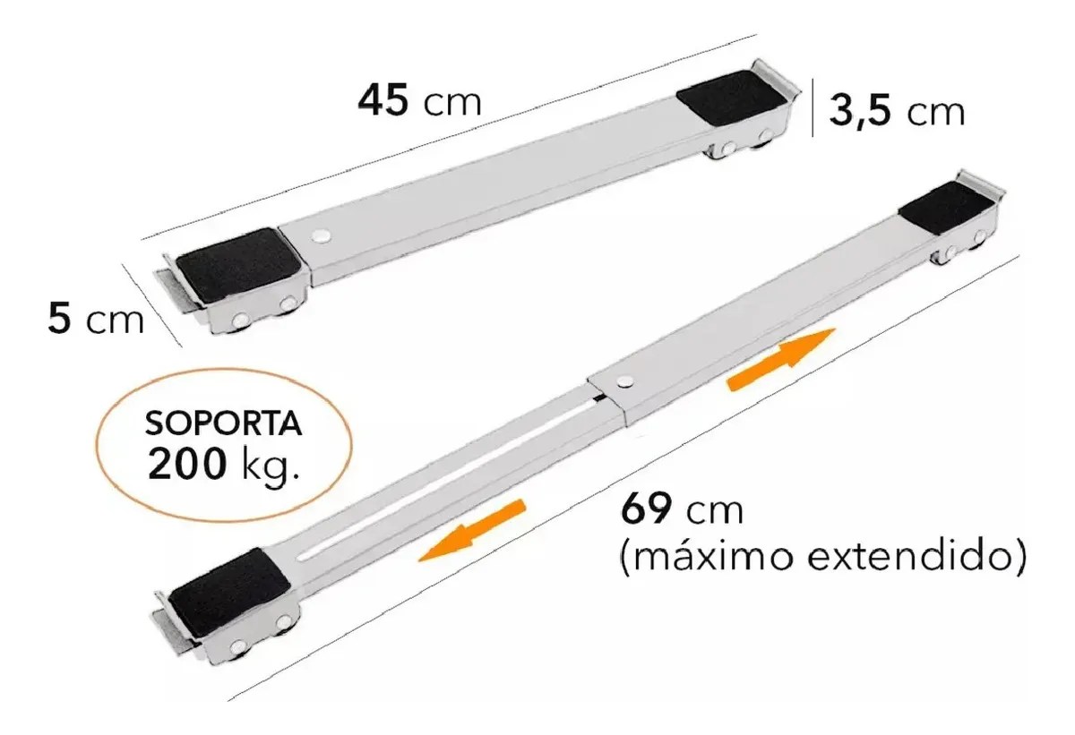Rodillos Ajustables para Electrodemestic