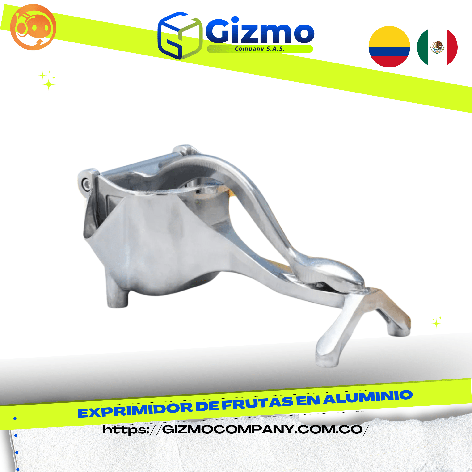 Exprimidor de Frutas en Aluminio