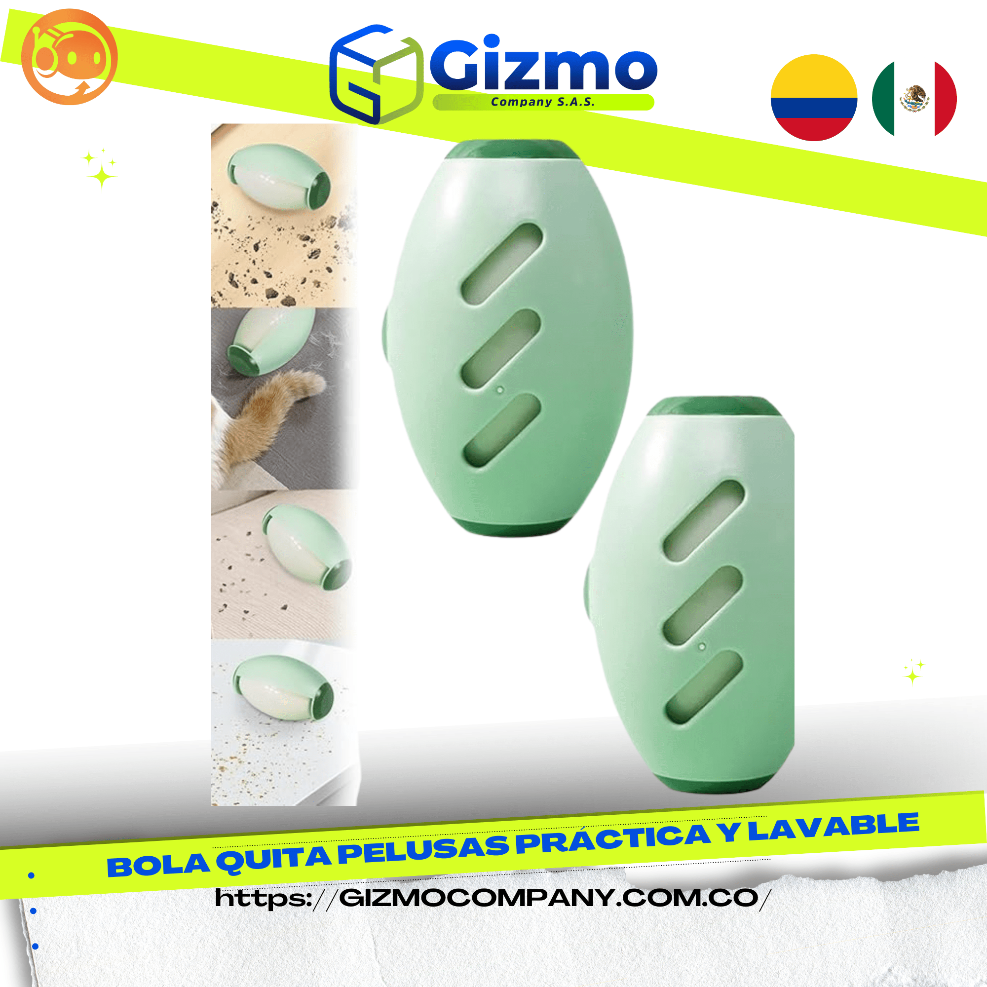 Bola Quita pelusas Práctica y Lavable
