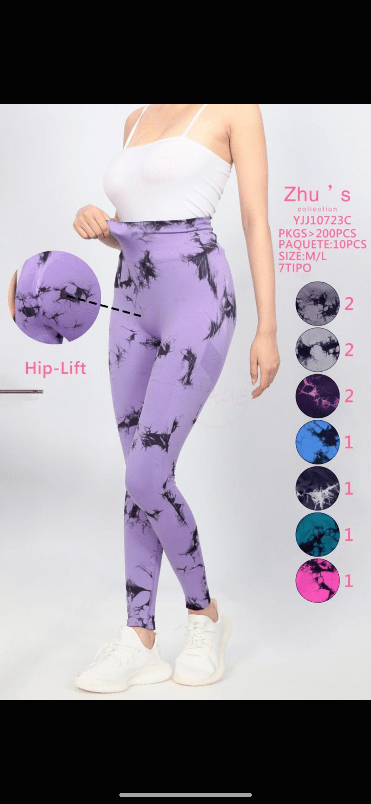 Leggins talla Grande Morado