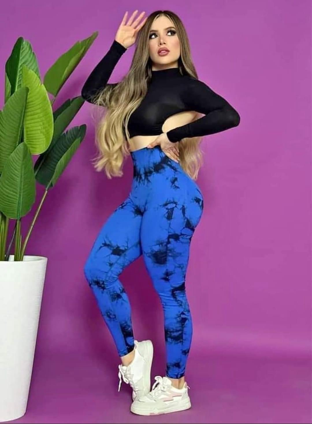 Leggins talla Grande Azul