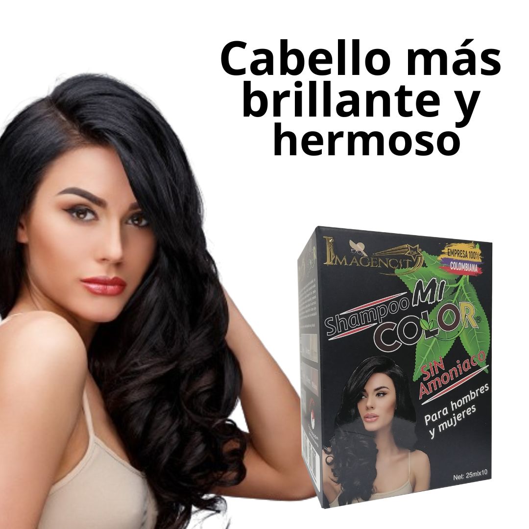 3 pack Shampoo Cubrecanas Mi color negro