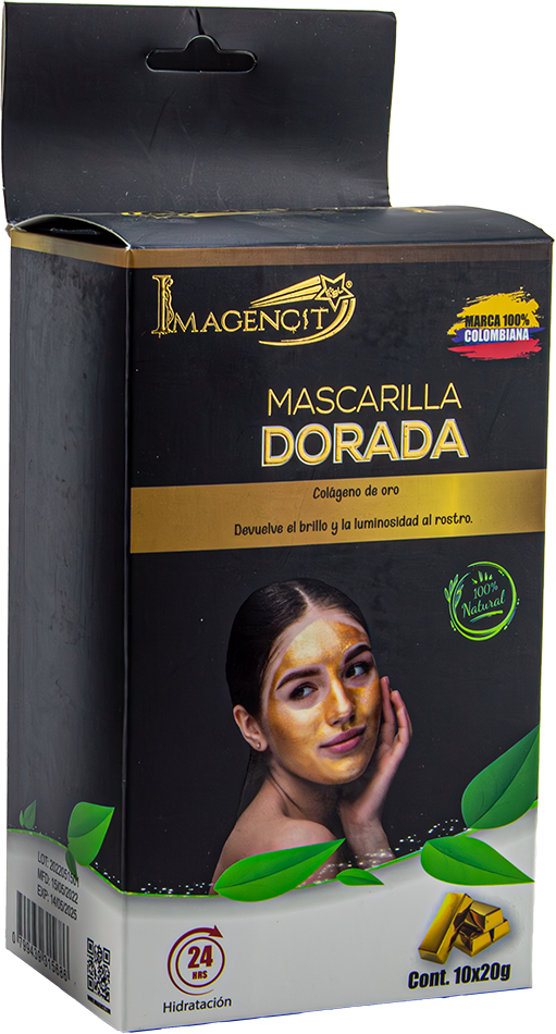 3Pack Mascarilla-Dorada/Verde/puntos tub