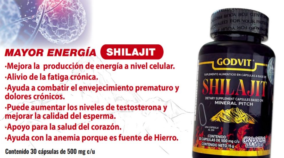 Suplemento Shilajit Cofepris 30 Capsulas