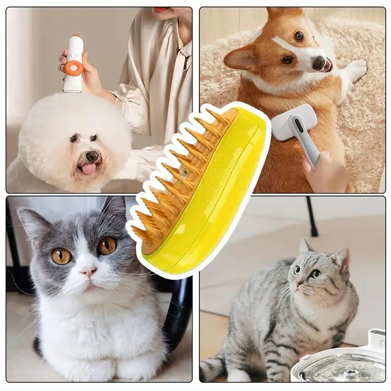 Cepillo Limpiador a Vapor para Mascotas