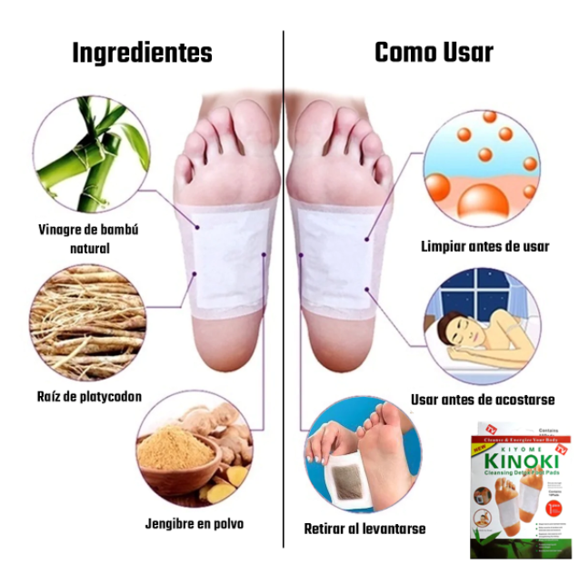 Cincuenta Parches KINOKI desintoxicantes