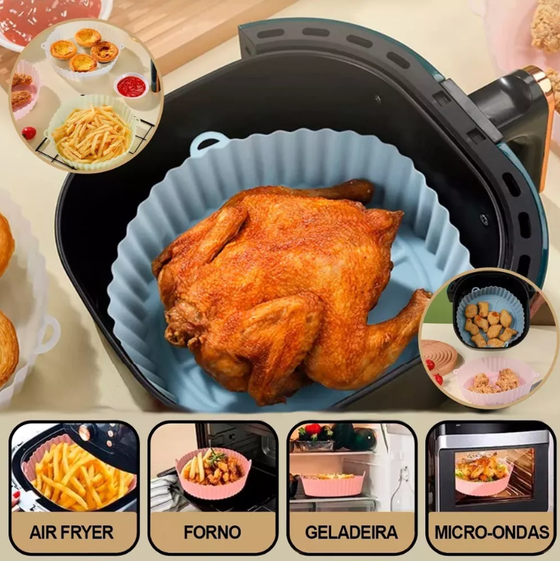 CANASTA DE SILICONA PARA AIR FRYER