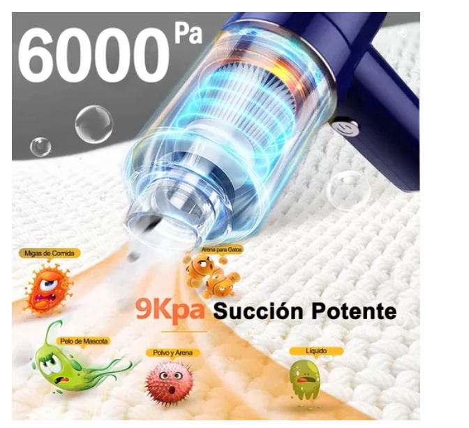 Aspiradora Auto Mini Portátil De Mano
