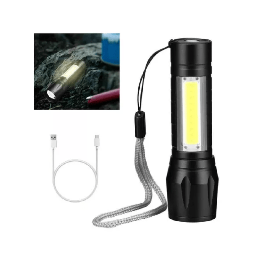 Lampara Tactica Recargable Usb Linterna