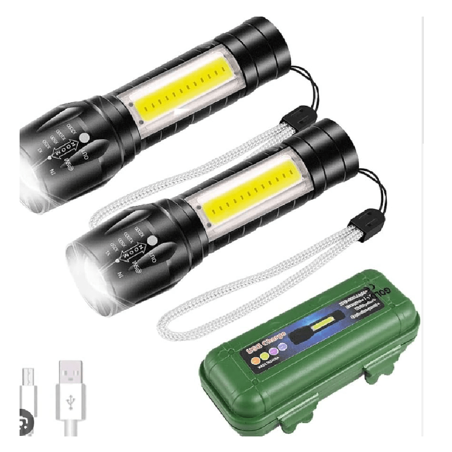 Lampara Tactica Recargable Usb Linterna