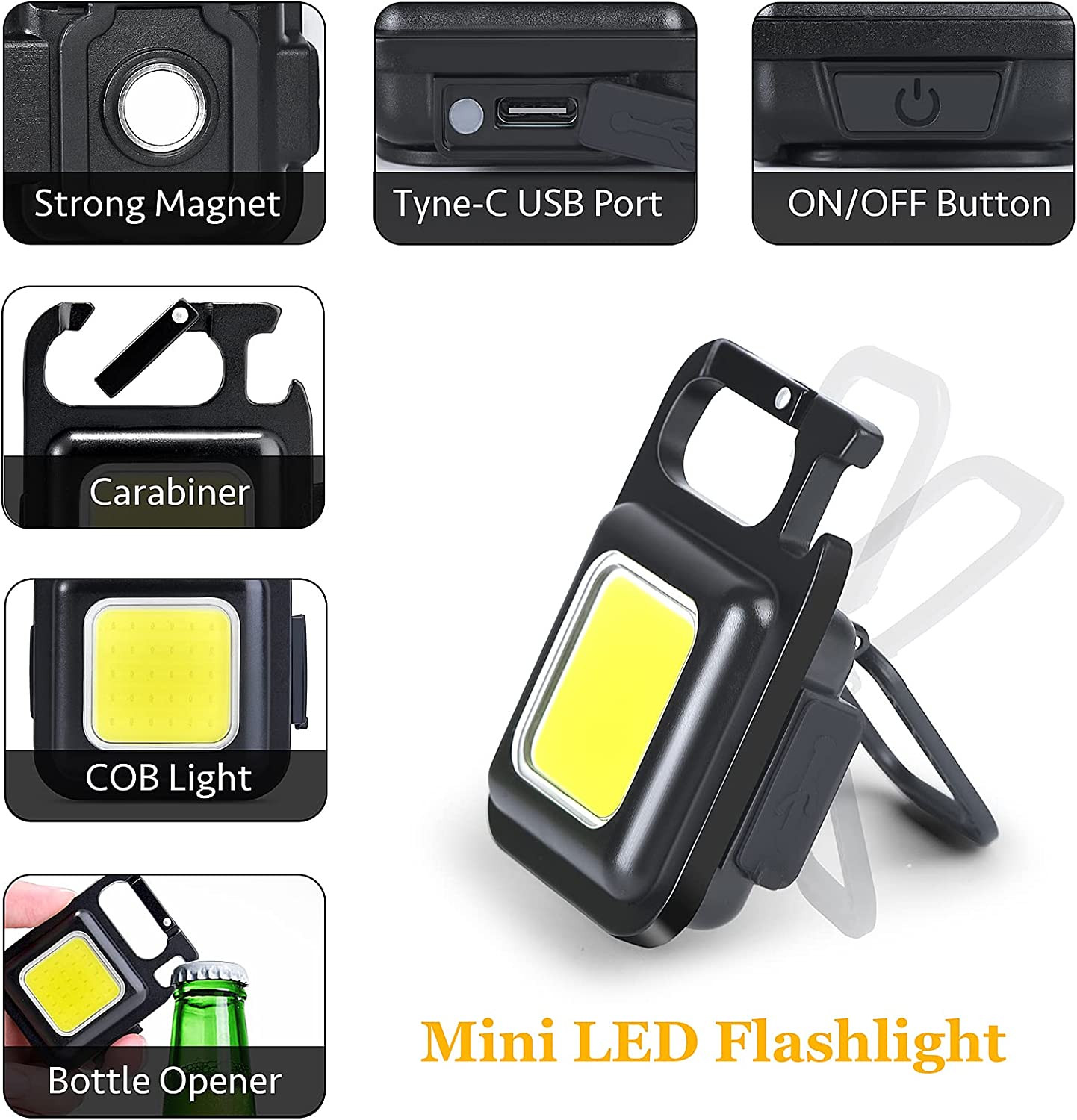 Mini Linterna Multiusos Recargable