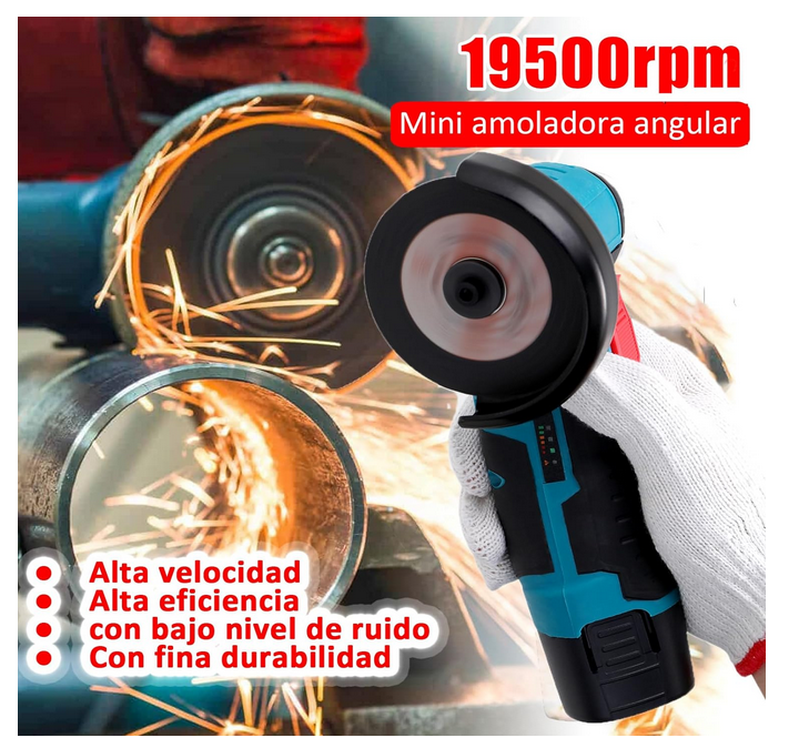 Kit Amoladora Esmeril Angular 2 Baterias