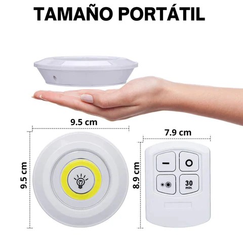 Set Luces Luz LED x3 inalámbricas