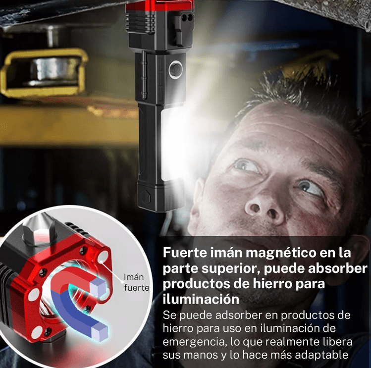 Linterna Martillo Powerbank Imán Portati