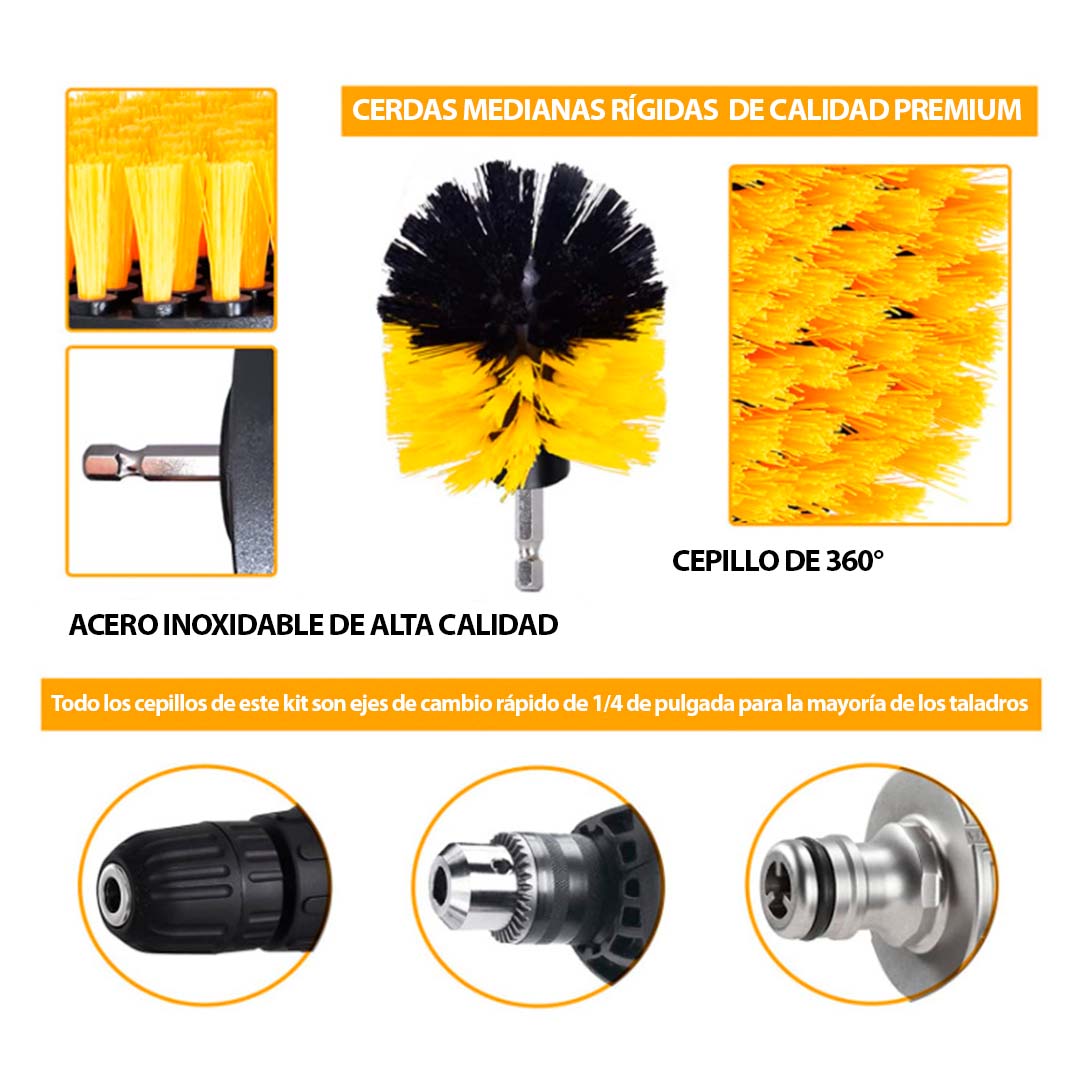 Cepillos de Limpieza Taladro