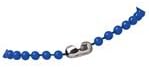 Cadena de cuello con cuentas de plástico, 38 pulgadas de longitud, cuentas de bola (0.098 in) – Conector de acero niquelado – Soporte para insignia