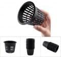 POCREATION 10 macetas de malla, macetas de estanque acuático, cesta hidropónica para lirio y otras plantas acuáticas (negro, suministros de
