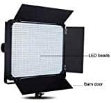 Luz de video LED profesional con soporte en U, puertas de granero y funda de transporte para estudio, Youtube, video, fotografía, iluminación, marco
