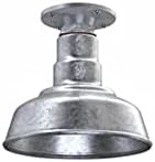 Steel Lighting Co. Inglewood – Lámpara de granero  Lámpara montada en el techo  Cúpula redonda de 8 pulgadas  Montaje empotrado  Colgante moderno de