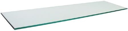 Estante rectangular de vidrio transparente templado de 38″ de 12″ x 30″