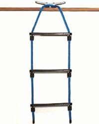 Escalera de cuerda reutilizable de 3 escalones (azul)