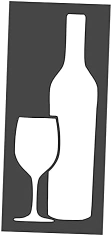 Botella de vino y vaso reutilizable de corte personalizado, plantilla de hoja de plástico transparente, letrero de recorte, suministros de bricolaje